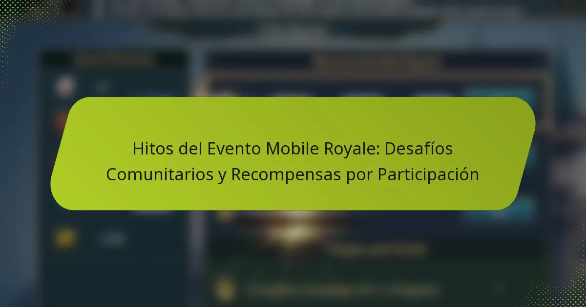 Hitos del Evento Mobile Royale: Desafíos Comunitarios y Recompensas por Participación